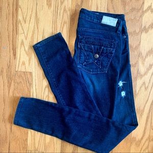 Peoples liberation skinny jeans dark distressed